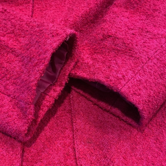 Jennifer & Grace Fuchsia Raspberry Pink Wool Blend Blazer 10 Lined - Picture 3 of 17